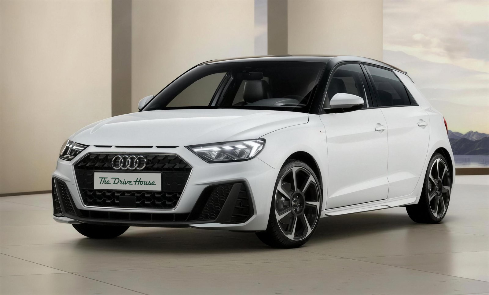 Audi A1 Sportback 40 TFSI S line blanche à toit noir, importée d'Allemagne